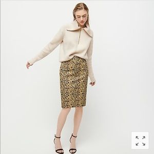 J.Crew Leopard Print Pencil Skirt